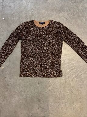 Jones New York Leopard Long Sleeves Shirt